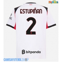 Camisa de time de futebol AC Milan Pervis Estupinan #2 Replicas 2º Equipamento 2025-26 Manga Curta